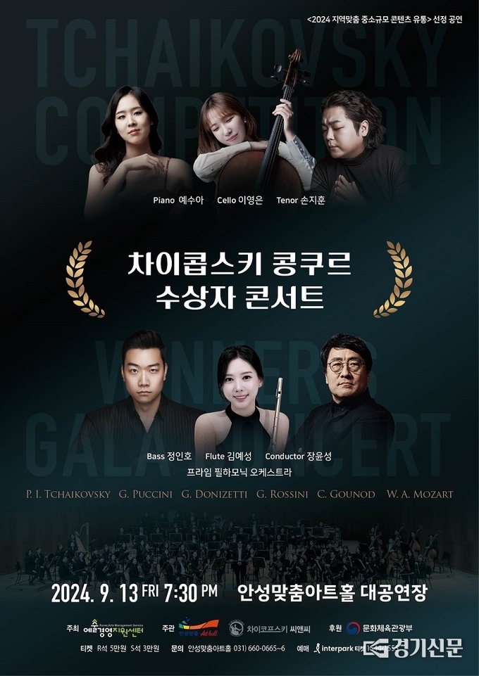 차이콥스키 콩쿠르 수상자 콘서트 포스터. (사진=안성시 제공)