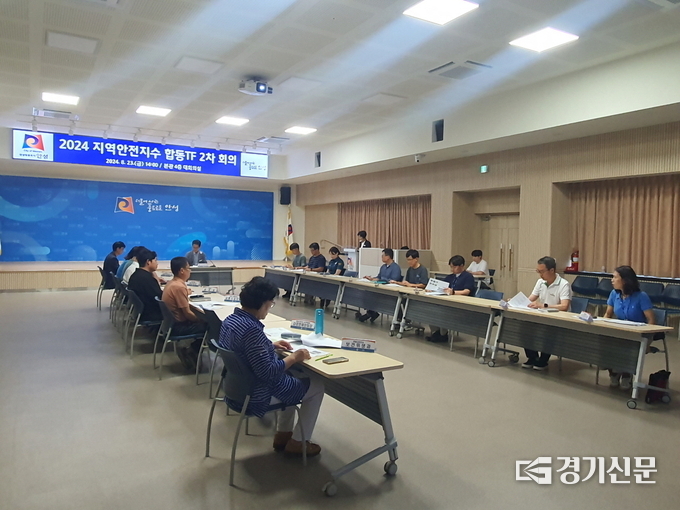 지역안전지수 합동TF 2차회의 모습. (사진=안성시 제공)