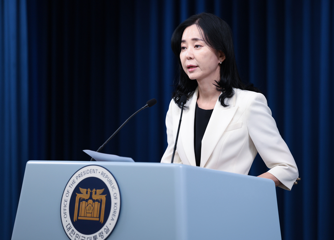 정혜전 대통령실 대변인이 26일 서울 용산 대통령실 청사에서 현안 브리핑을 하고 있다. (사진=연합뉴스)