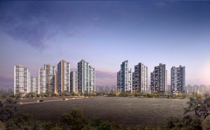'GTX 운정역 서희스타힐스' 투시도. (사진=서희건설 제공)
