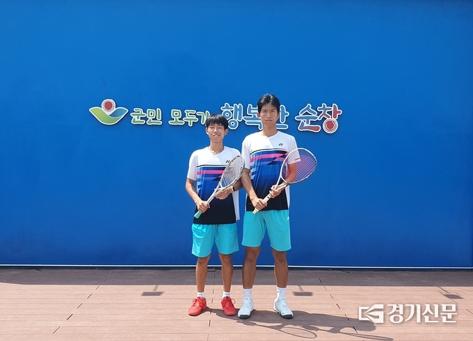 세계주니어소프트테니스대회 국가대표로 선발된 박상우·박상현 선수. (사진=한경국립대학교 제공)
