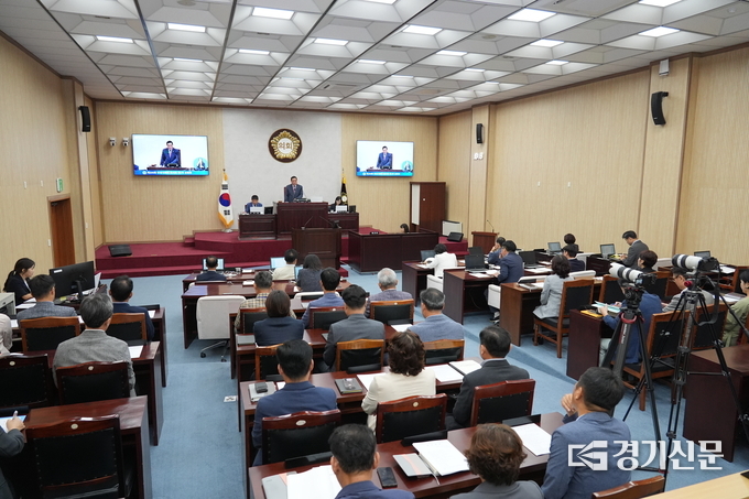 안성시의회, 제225회 임시회 모습. (사진=안성시의회 제공)