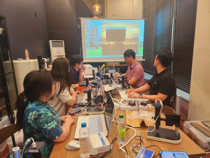2023 과학중점학교 구리고등학교 주관 교원연수가 진행되고 있다. (사진=경기도교육청 제공)