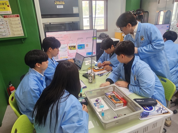 상우고등학교 과학중점학교 수업 현장 공개 모습. (사진=경기도교육청 제공)