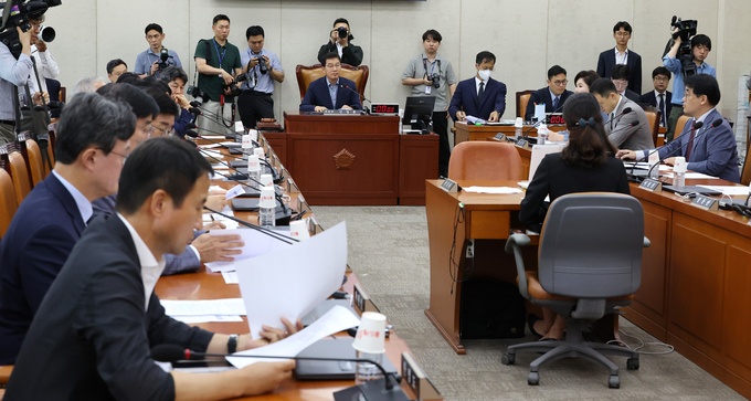 8월8일 국회 행정안전위원회 전체회의가 열리고 있다. (사진=연합뉴스)