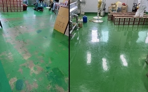 부천시 관내 한 업체의 기업환경 개선사업 진행 전(왼쪽), 후(오른쪽) 모습. (사진=부천시 제공)