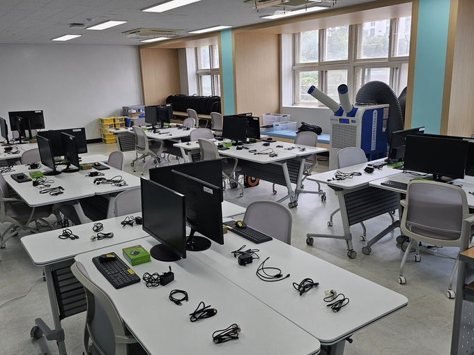 성남 장안초등학교에서 메이커 수업 준비물이 세팅돼 있다. (사진=장안초등학교 제공)