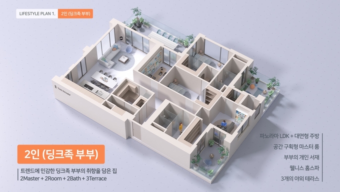 포스코이앤씨 라이프스타일 맞춤형 평면. (사진=포스코이앤씨 제공)