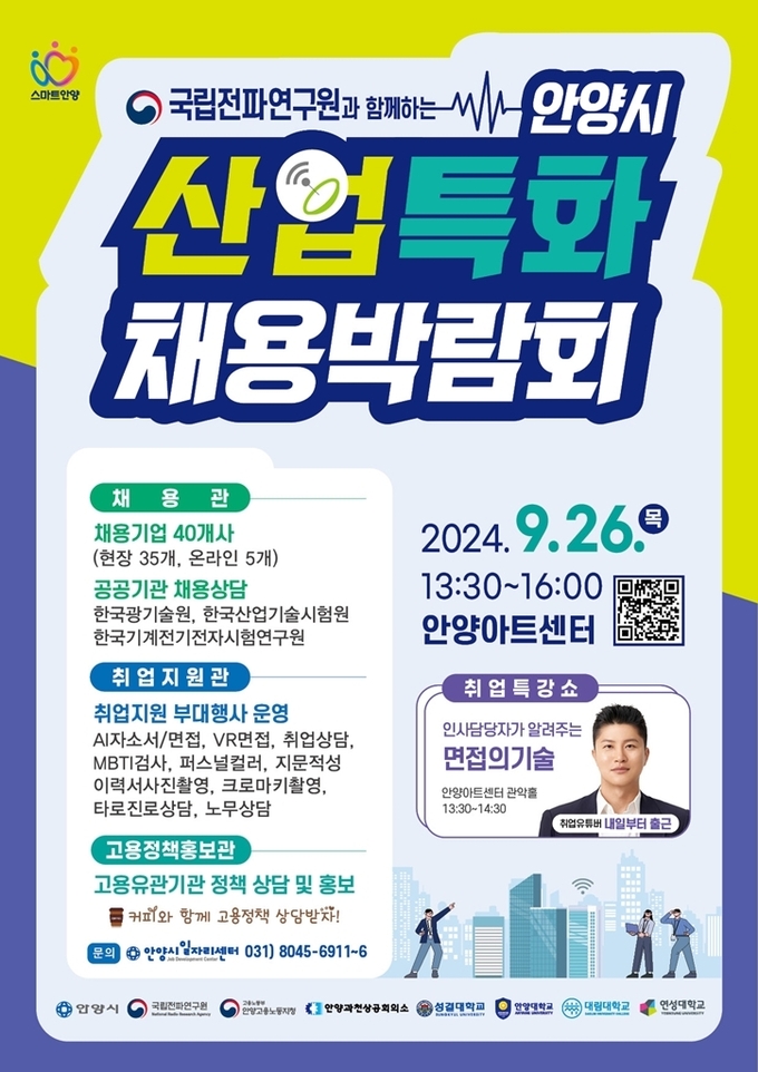 '산업특화 채용 박람회' 포스터. (사진=안양시 제공)