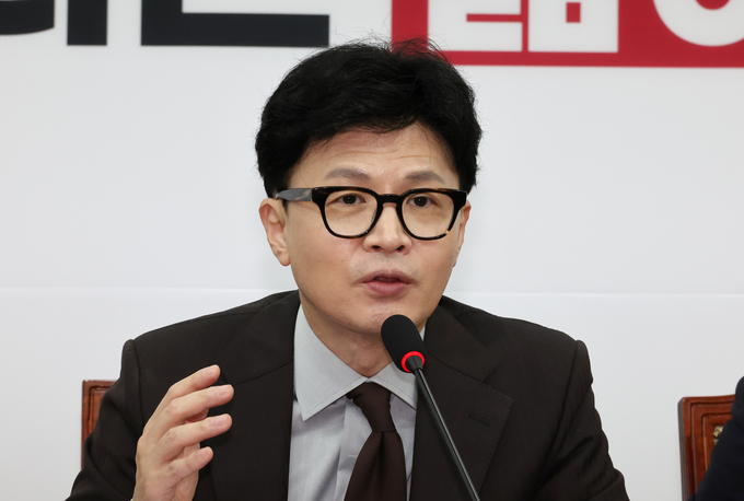 한동훈 국민의힘 대표가 9일 국회에서 열린 최고위원회의에서 발언하고 있다. (사진=연합뉴스)