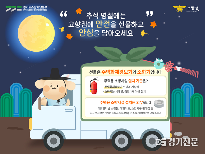 추석 명절 주택용 소방시설 홍보 카드뉴스. (사진=안성소방서 제공)