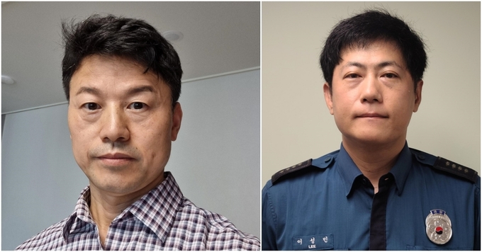 비산지구대 권경석 경위(왼쪽)와 이성만 경사. (사진=안양동안경찰서 제공)