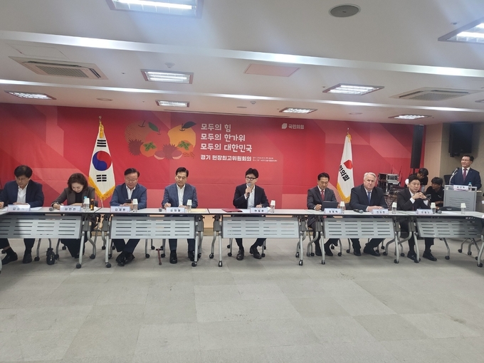 한동훈 국민의힘 대표가 12일 농협안성물류센터에서 열린 현장최고위원회의에서 발언하고 있다. (사진=정성우 기자)