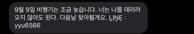 외국인 관광객 사칭 문자. (사진=외국인 관광객 사칭 문자 갈무리)