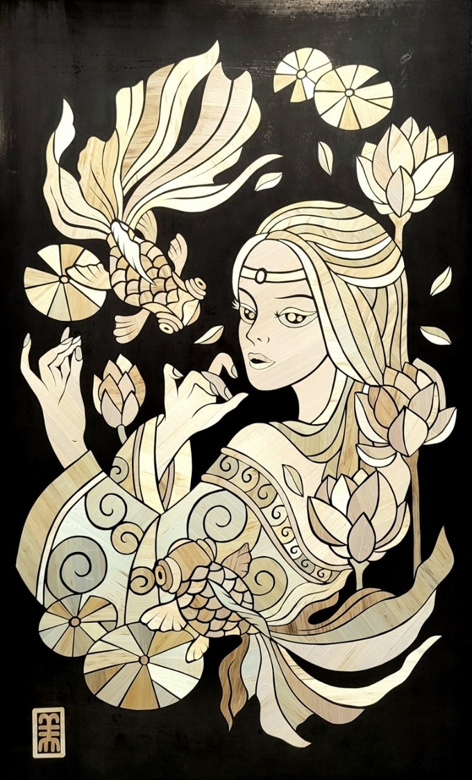 연화공주, 66×20cm, 이은지, 2024. (사진=맥간공예연구원 제공)