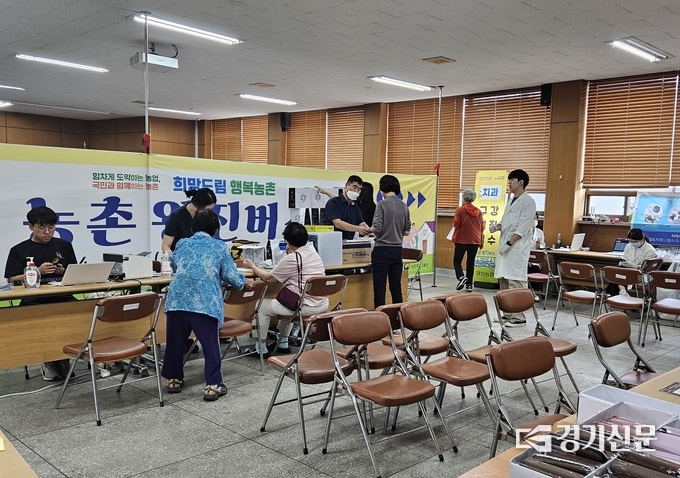 안성시 농촌 왕진버스 사업 현장. (사진=안성시 제공)