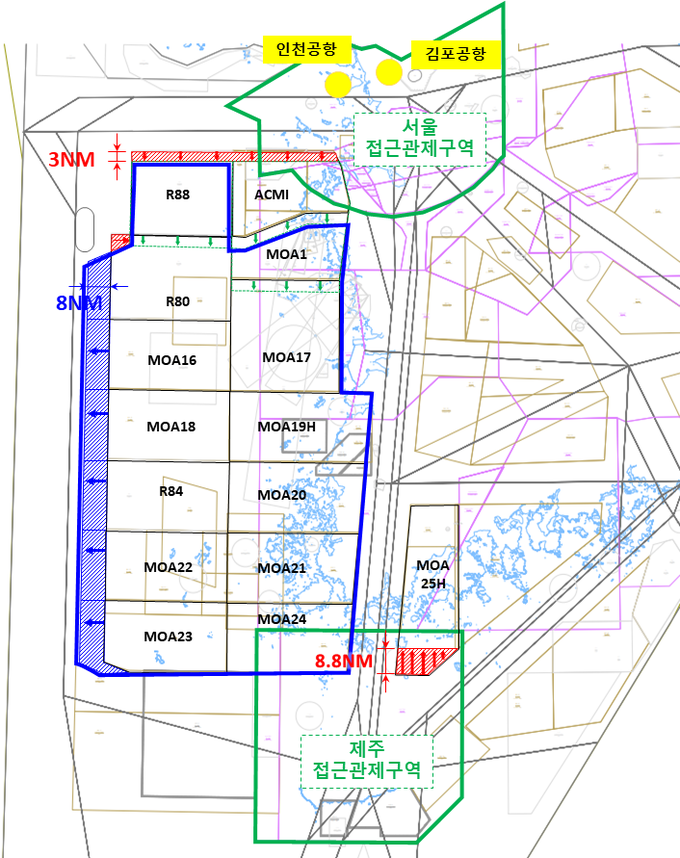 공역 조정 도면. ( 사진 = 국토교통부 제공 )