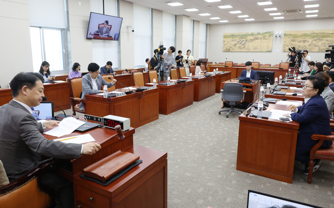 27일 국회에서 교육위원회 전체회의가 열리고 있다. (사진=연합뉴스)