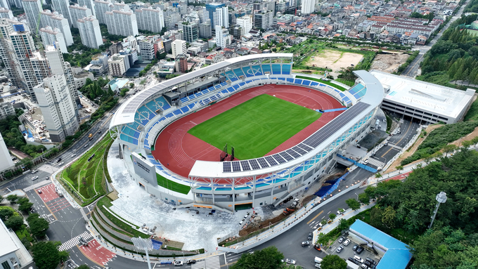 전국체전 주경기장인 김해종합운동장 전경. (사진=연합뉴스)
