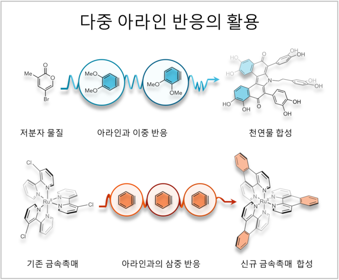 다중 아라인 반응의 활용. (사진=아주대학교 제공)