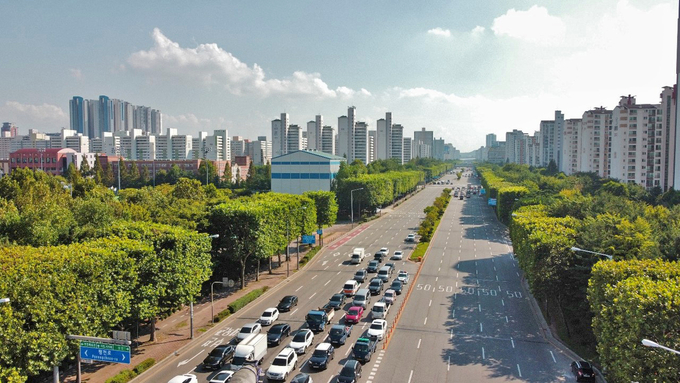 송내대로 가로수 전경. (사진=부천시 제공)