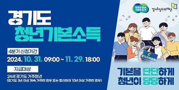 경기도 청년기본소득 4분기 접수 안내 포스터. (사진=광주시 제공)