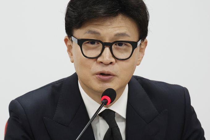 한동훈 국민의힘 대표가 5일 여의도 국민의힘 당사에서 열린 평생당원 초청 간담회에서 발언을 하고 있다. (사진=연합뉴스)