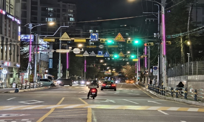  조명시설 개선을 한 와부읍 덕소리 일원. (사진=남양주시 제공)
