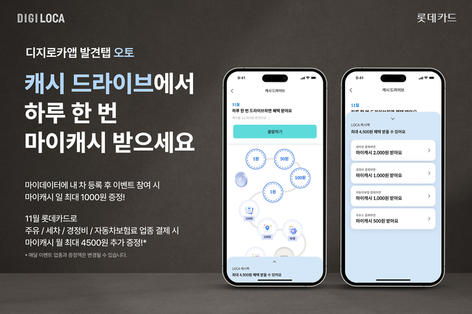 ‘캐시 드라이브’ 이벤트 홍보 이미지. (사진=롯데카드 제공)