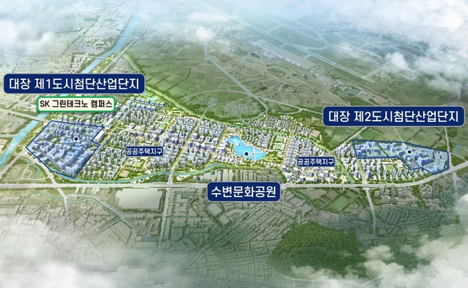 대장신도시 및 대장도시첨단산업단지 조감도. (사진=부천시 제공)
