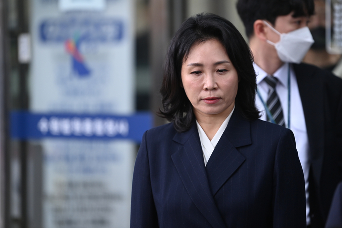 공직선거법 위반 혐의로 재판에 넘겨진 이재명 더불어민주당 대표 배우자 김혜경 씨가 1심 선고 후 법원을 나오고 있다. (사진=옥지훈 기자)