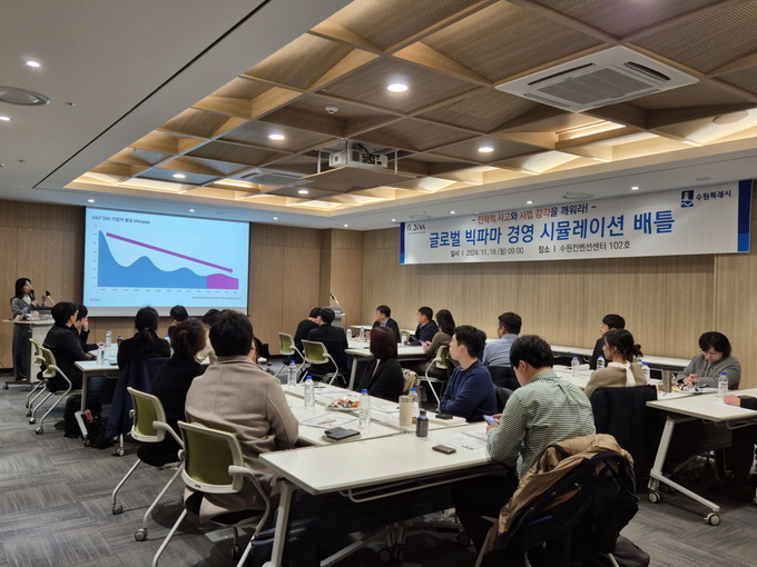 수원시가 빅파마 경영 시뮬레이션 프로그램을 진행하고 있다. (사진=수원시 제공)