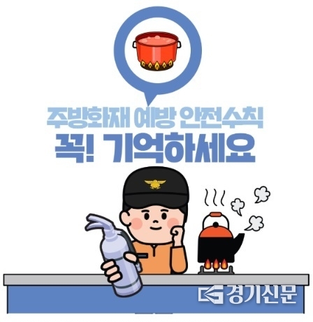 주방화재안전수칙 카드뉴스. (사진=안성소방서 제공)