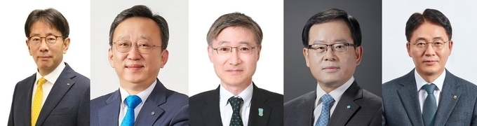 (왼쪽부터) 이재근 KB국민은행장, 정상혁 신한은행장, 이승열 하나은행장, 조병규 우리은행장, 이석용 NH농협은행장. (사진=각 사 제공)