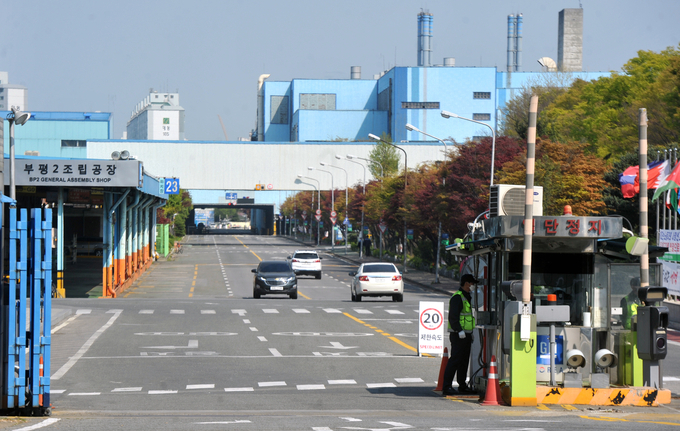 한국GM 부평공장 모습. ( 사진 = 경기신문DB )