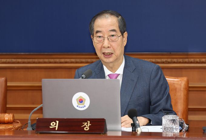 한덕수 국무총리가 26일 오전 정부서울청사에서 열린 국무회의에서 발언하고 있다. (사진=연합뉴스)