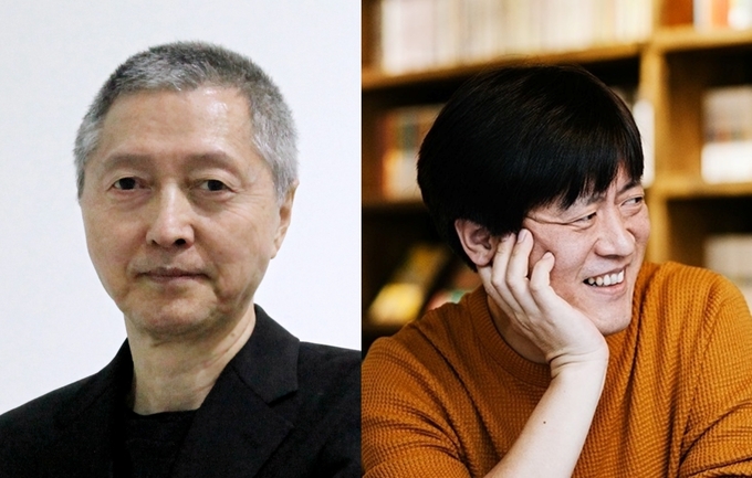 (왼쪽부터) 37회 우현학술상 수상자 최열 작가, 18회 우현예술상 수상자 강경석 평론가. ( 사진 = 인천문화재단 제공 )