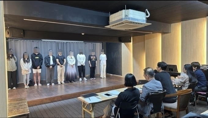 한국연예예술학교에서 기획사 오디션 체험이 진행되고 있다. (사진=한국연예예술학교 제공)