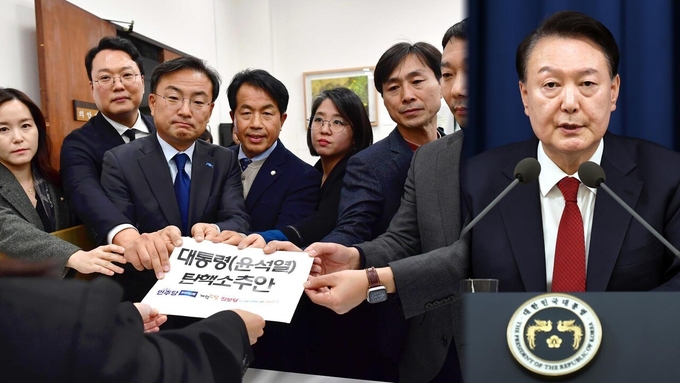 야6당이 발의한 윤석열 대통령 탄핵소추안이 지난 5일 국회 본회의에서 보고됐다. (사진=연합뉴스 제공)