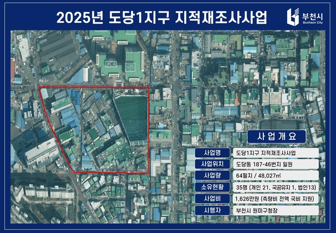 도당1지구 사업개상지. (사진=부천시 제공)