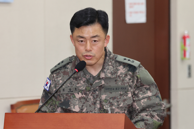 문상호 국군정보사령관(육군 소장)이 10일 오전 국회 국방위원회 전체회의에서 선거관리위원회 병력 파견 경위에 대한 질의에 답하고 있다. (사진=연합뉴스)