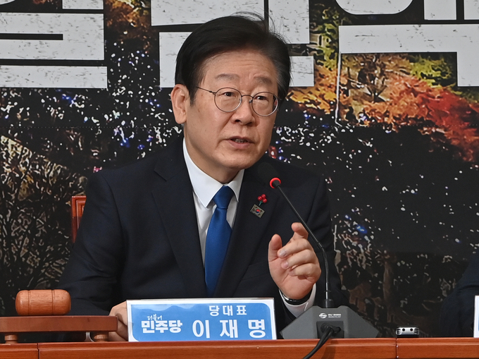 이재명 더불어민주당 대표가 12일 최고위원회의에서 발언하고 있다. (사진=옥지훈 기자)