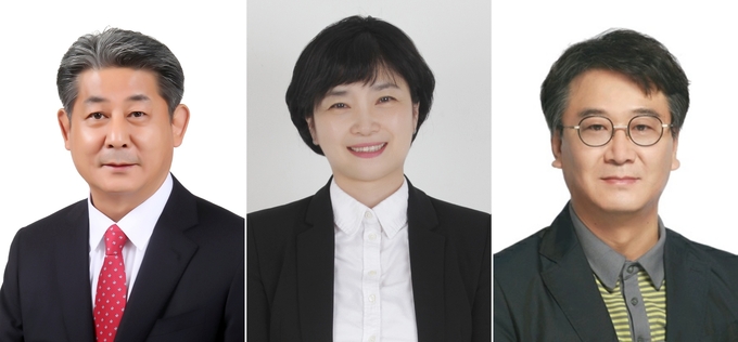 왼쪽부터 정해권(국힘·연수1) 시의회 의장, 유경희(민주·부평2)·이순학(민주·서구5) 시의원. ( 사진 = 인천시의회 제공 )