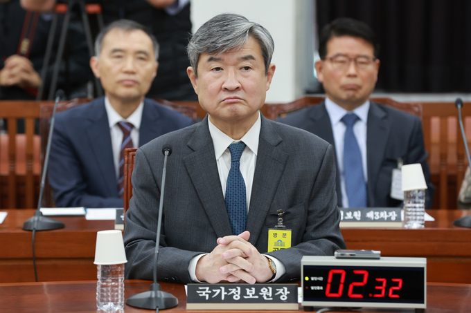 조태용 국가정보원장이 7일 오전 서울 여의도 국회에서 열린 정보위원회 전체회의에 출석하고 있다. (사진=연합뉴스)