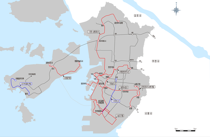제2차 인천 도시철도망 노선도. ( 사진 = 인천시 제공 )
