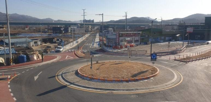 가평군 대곡리 회전교차로. (사진=가평군 제공)