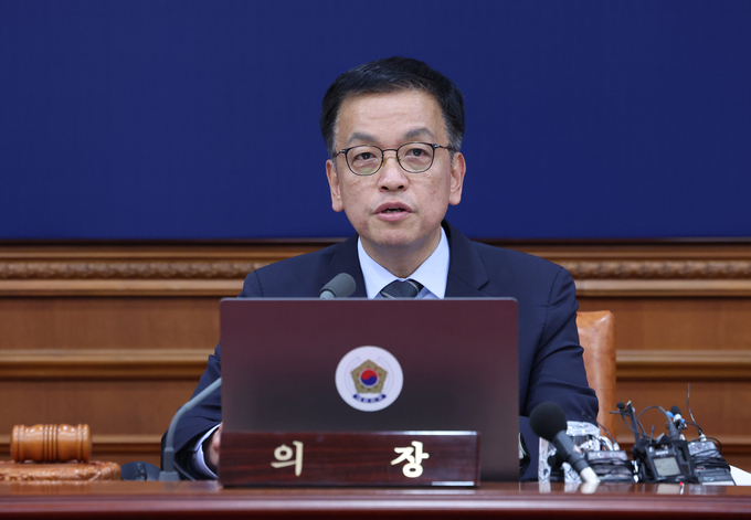 최상목 대통령 권한대행 부총리 겸 기획재정부 장관이 31일 정부서울청사에서 열린 국무회의에서 발언하고 있다. (사진=연합뉴스)