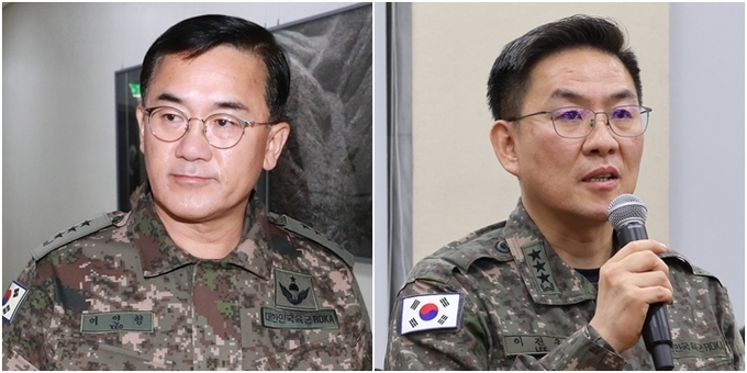 여인형(왼쪽) 국군방첩사령관과 이진우 국군수도방위사령관. (사진=연합뉴스)