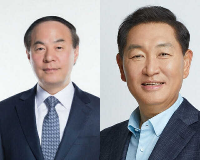 전영현 DS 부문장 대표이사 부회장(좌측), 한종희 디바이스경험(DX) 부문장 대표이사 부회장(우측) (사진=삼성전자 제공)
