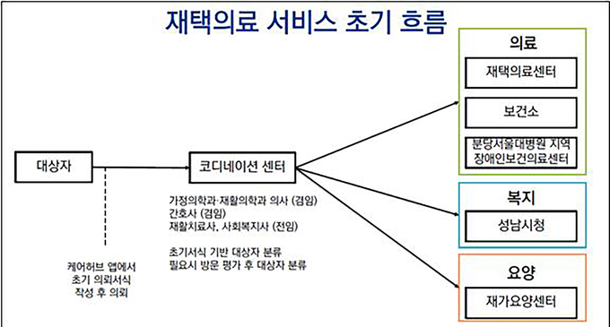 성남시 노령인구 대상 의료서비스 흐름도. (이미지=성남시 제공)